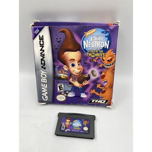Jimmy Neutron Attack of Twonkies Nintendo Game Boy Advance GBA Original Box - Picture 2 of 11